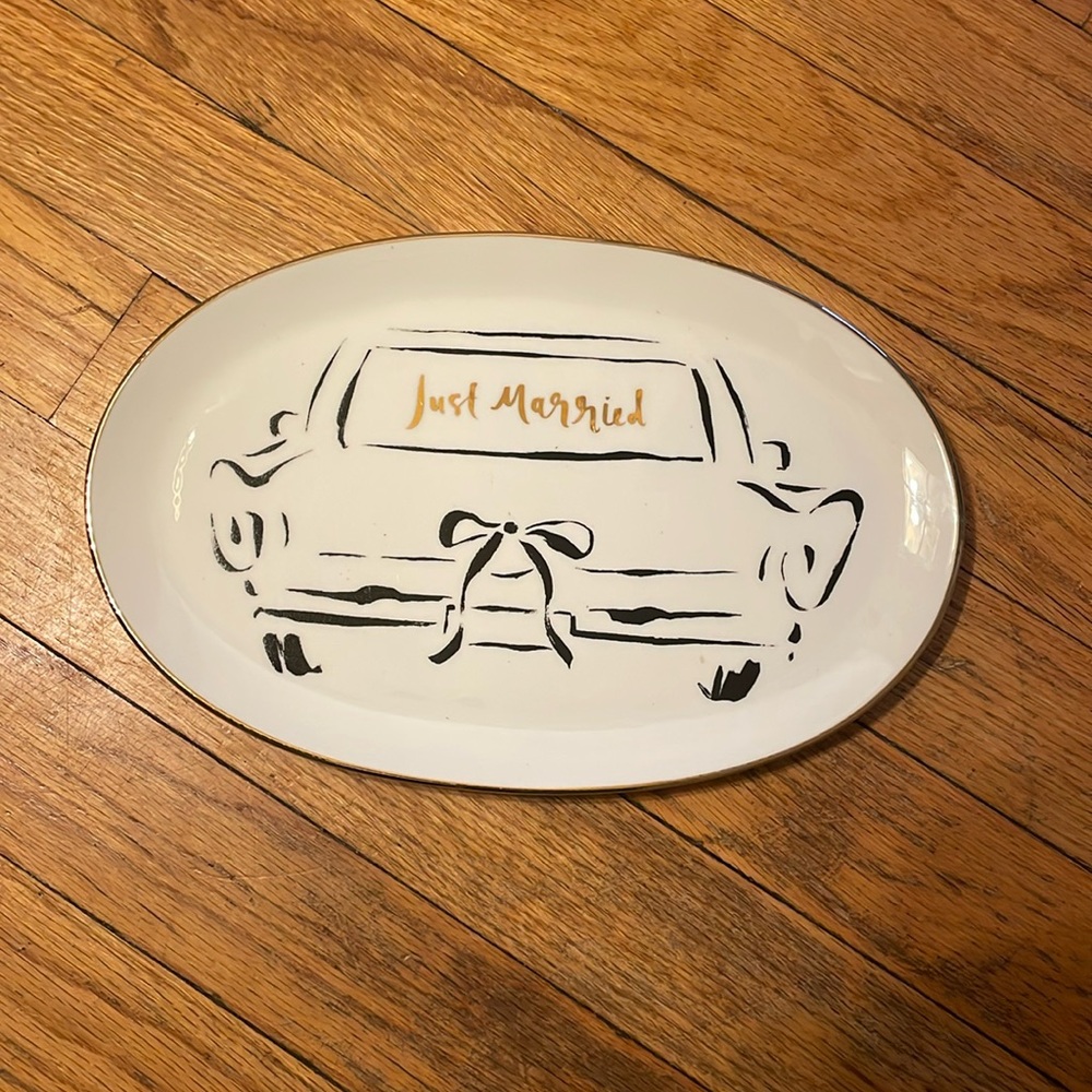 Kate Spade Bridal Party Oblong Tray Lenox Wedding Gift Just Married
